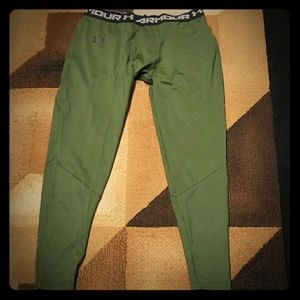 Under Armour Men's Coldgear Leggings Olive
